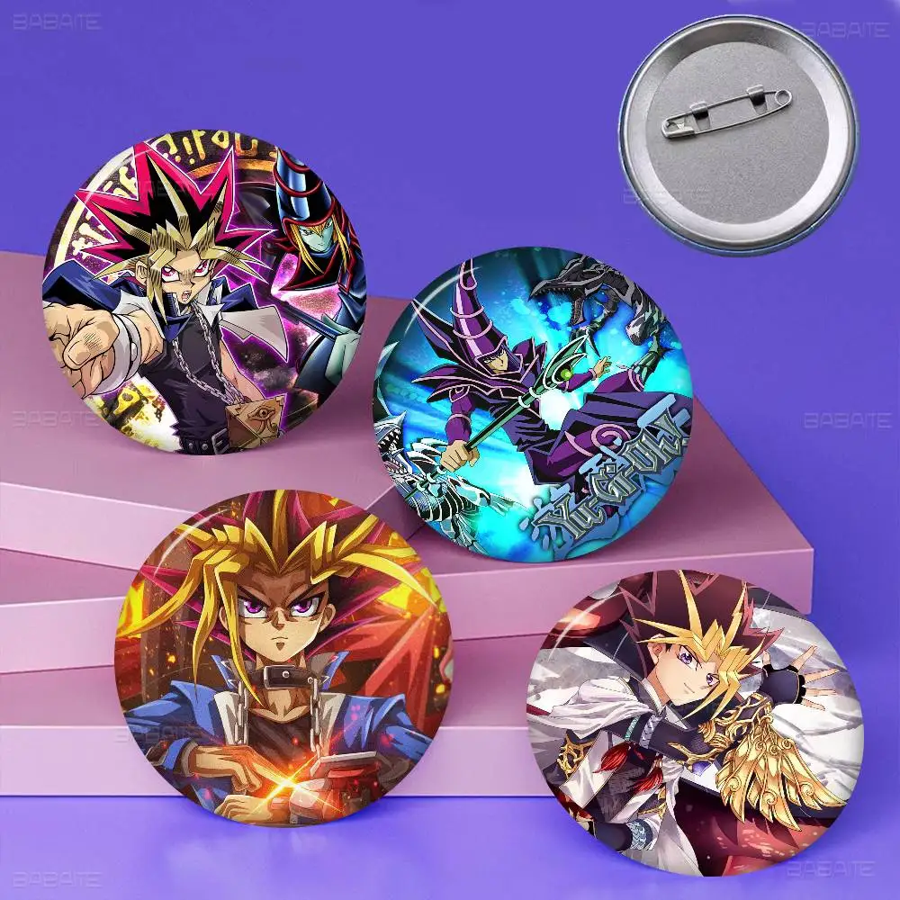 Classic Amine Yu Gi Oh 58mm Handmade Brooch Cartoon Cosplay Badge on Backpack Jewelry Accessories Gifts
