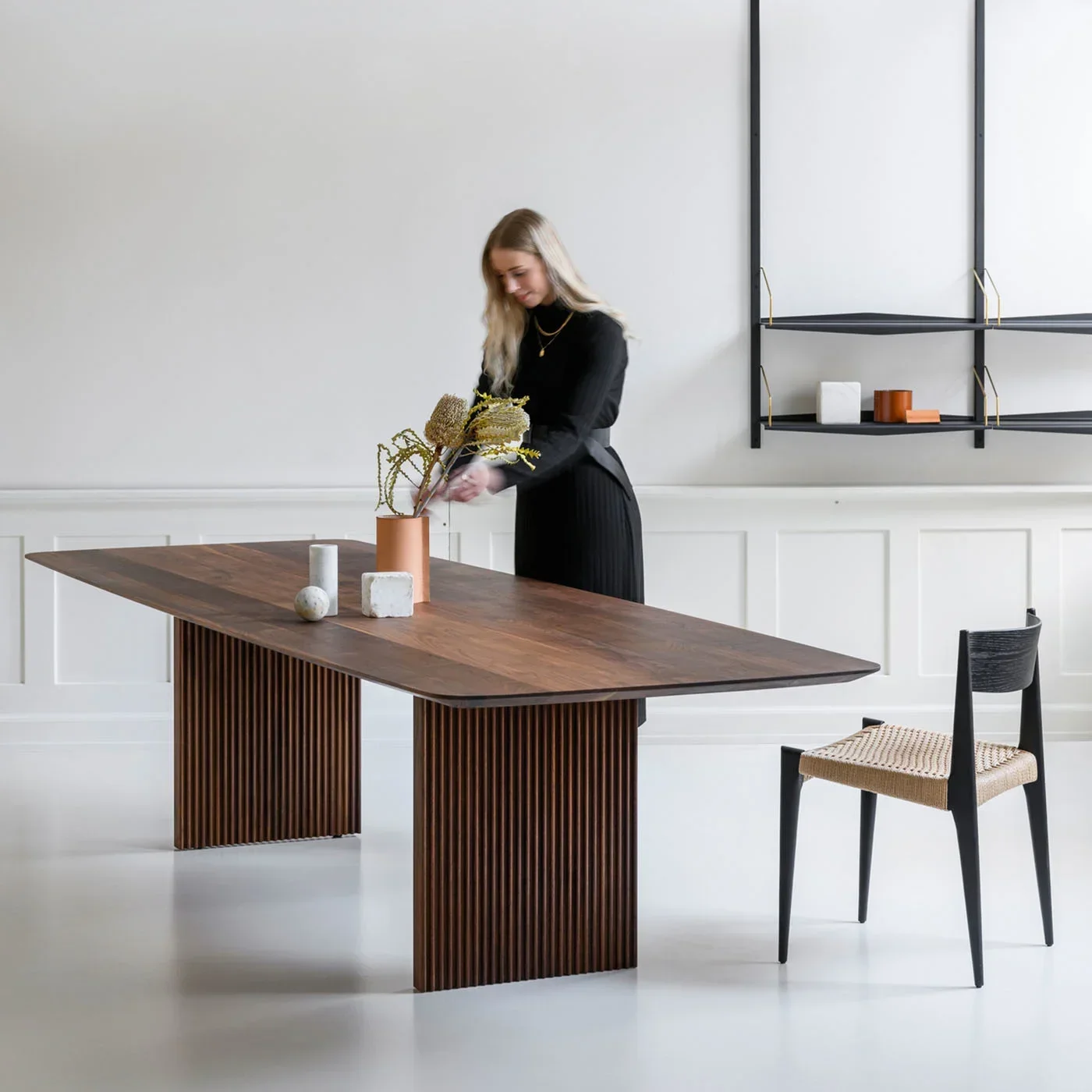 European Quality Dining Table Designer Modern Soild Wood Reception Restaurant Table Aesthetics Lounge Muebles Kitchen Furniture