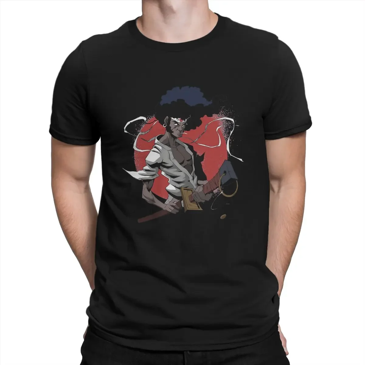 Afro Samurai Mr. Noshi Okazaki Casual T Shirt Summer Stuff For Men  Anime Character Hip Hop TShirt  Hot Sale  New Arrival