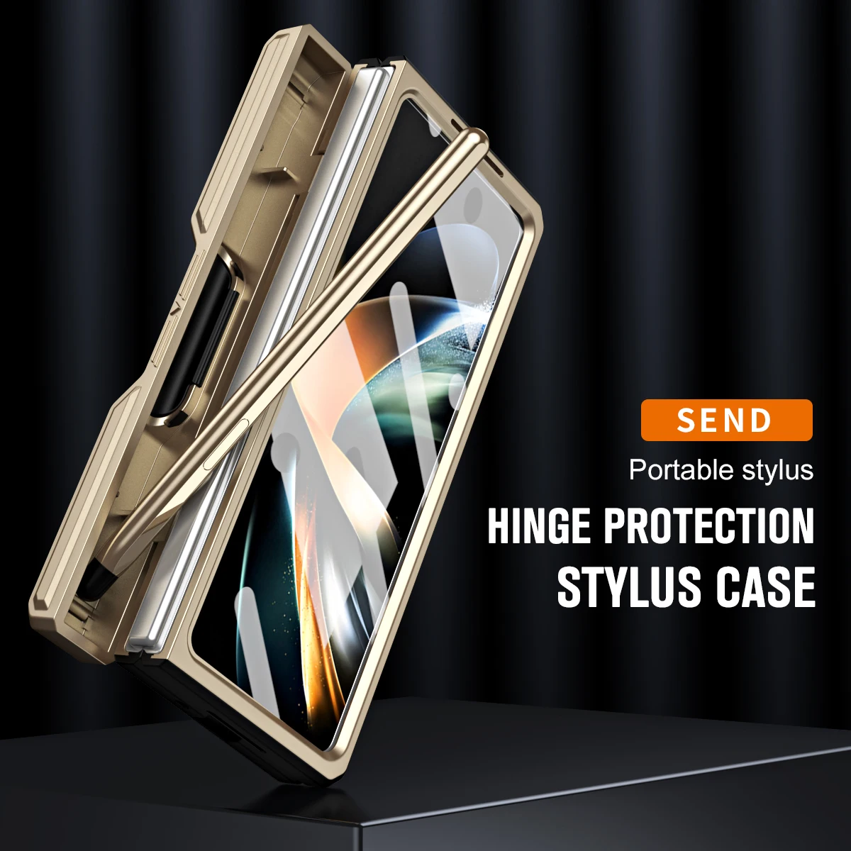 Transformer Design Heavy Duty Strong Drop Proof TPU PC Cover Case for Samsung Galaxy Z Fold 5 4 with Screen Protector Stylus Pen