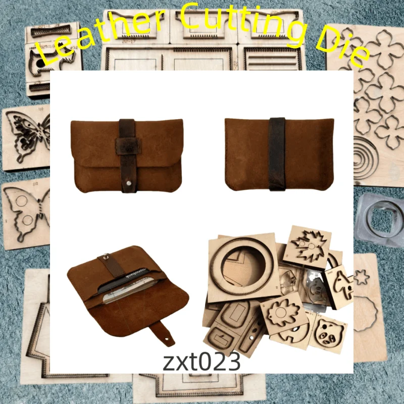 Simple Button Money Wallet Card Case Cutting Die, Wooden Leather Craft Cutting Tool Hand Cut Knife Mould ZXT023