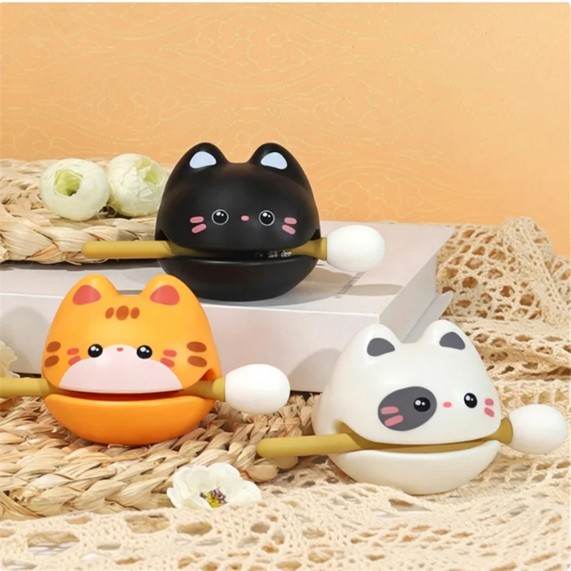 Cute cat stress-relieving wooden fish percussion instrument decoration, toy for stabilizing emotions, birthday creative gift