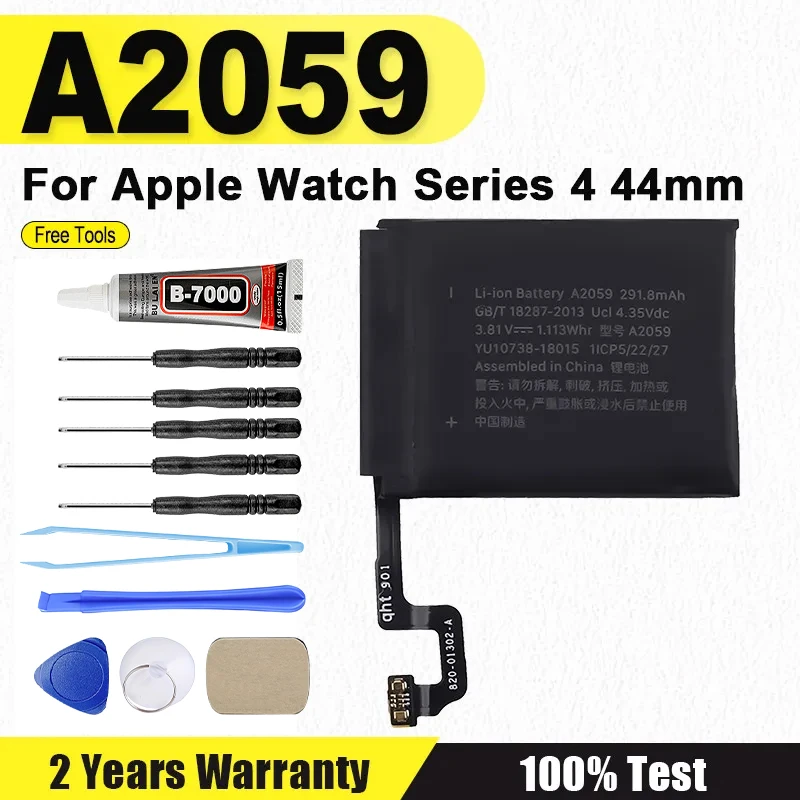 

Совершенно новый аккумулятор A2059 44 мм для Apple Watch Series 4 Series4 44 мм 291,8 мАч A1976 A1978 + бесплатные инструменты