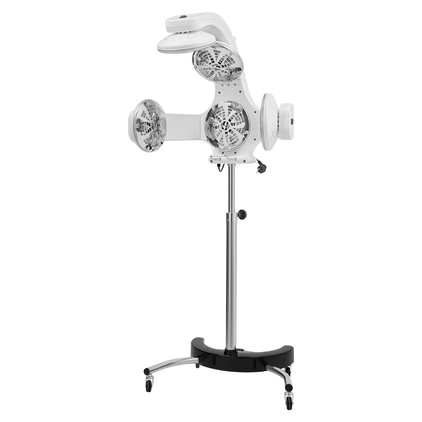 Secador de pelo con soporte profesional con 5 discos calefactores, altura ajustable y ruedas, 1100W-1300W, para teñir, estilismo, secar