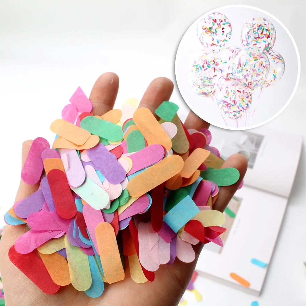 

10-50g/Bag Strip Confetti Balloon Filling Ice Cream Mixed With Confetti Birthday Wedding Festival Celebration Party Decoration