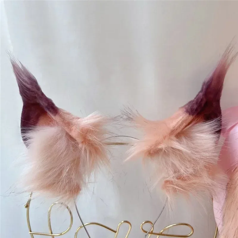 

Ручная работа, аксессуар для косплея, имитация милых аниме-ушек животных (лиса, кошка), обруч для волос для Хэллоуина, Рождества, косплея.