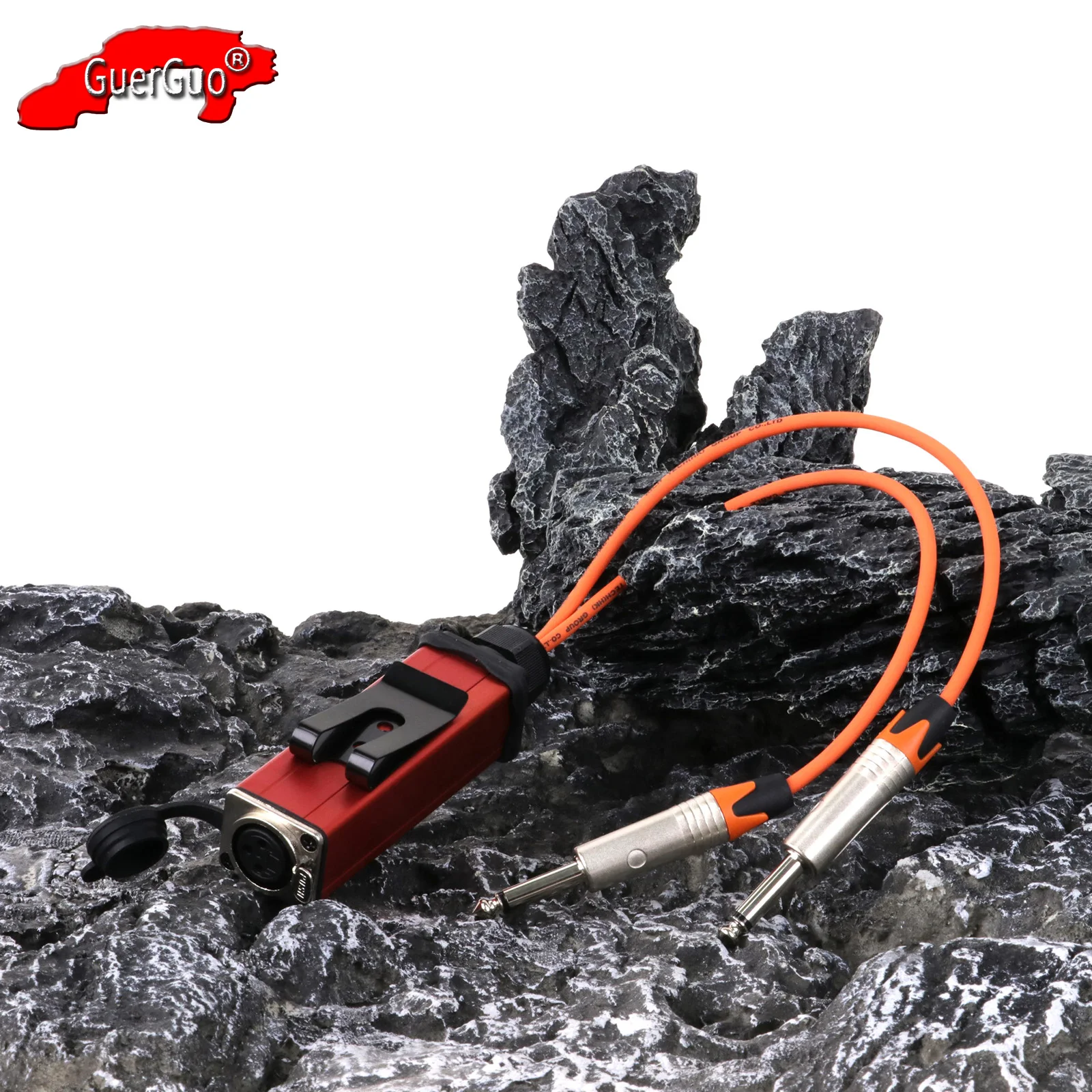 

0.2M-30M 3Pin XLR Female Panel MIC Socket Coupler to Dual Male 6.35mm 1/4'' TS Mono Audio Converter Adapter Extension Cable