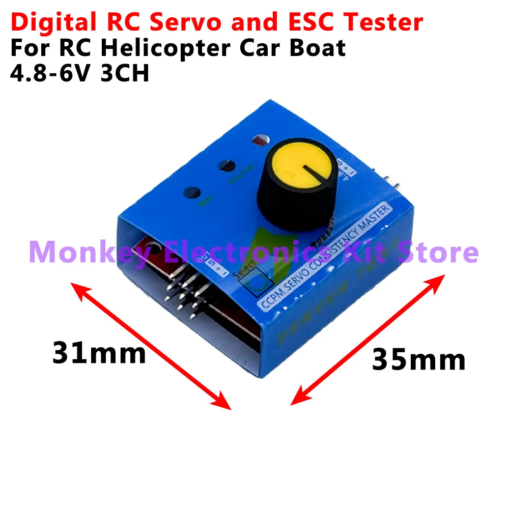 Digital Multi ESC Consistency Speed Controller Servo Tester RC 3CH Checker Adjustment Steering Gear CCPM for RC Helicopter Car