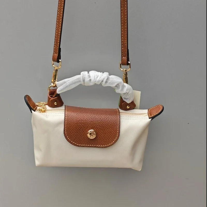 Mini moño de nailon para mujer, bolso de un solo hombro sin perforado, multifuncional, para primavera y otoño