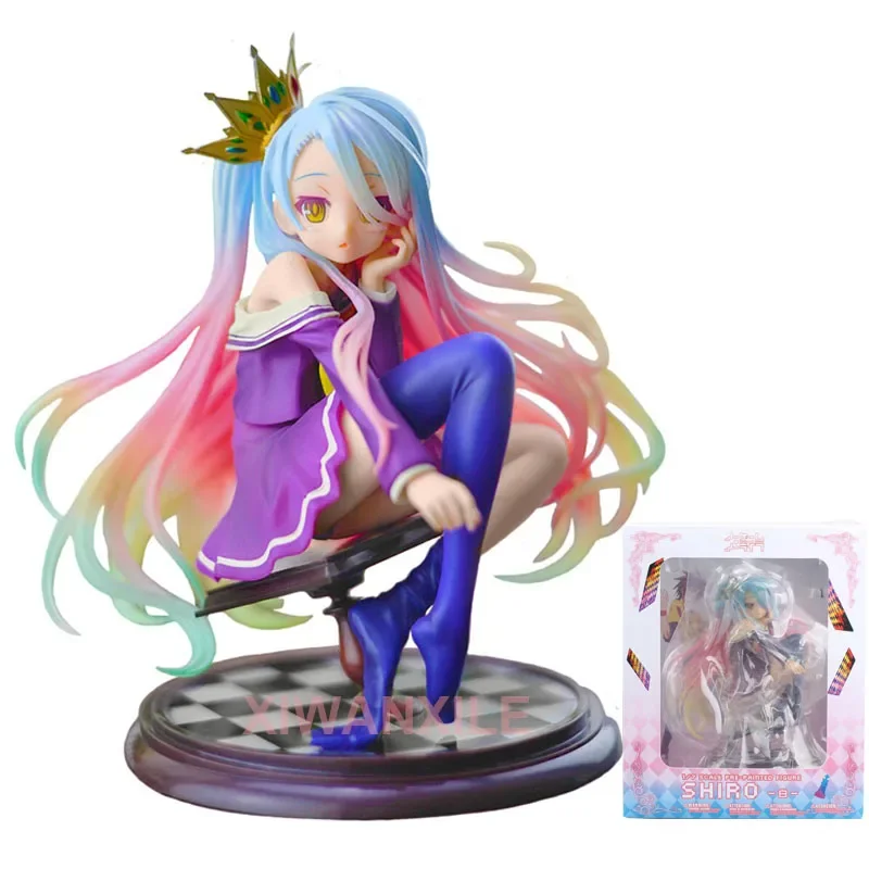 16cm No Game No Life Anime Figure Kotobukiya Shiro Action Figure Shiro Jibril Fairy Shampoo Figurine Adult Collectible Model Toy