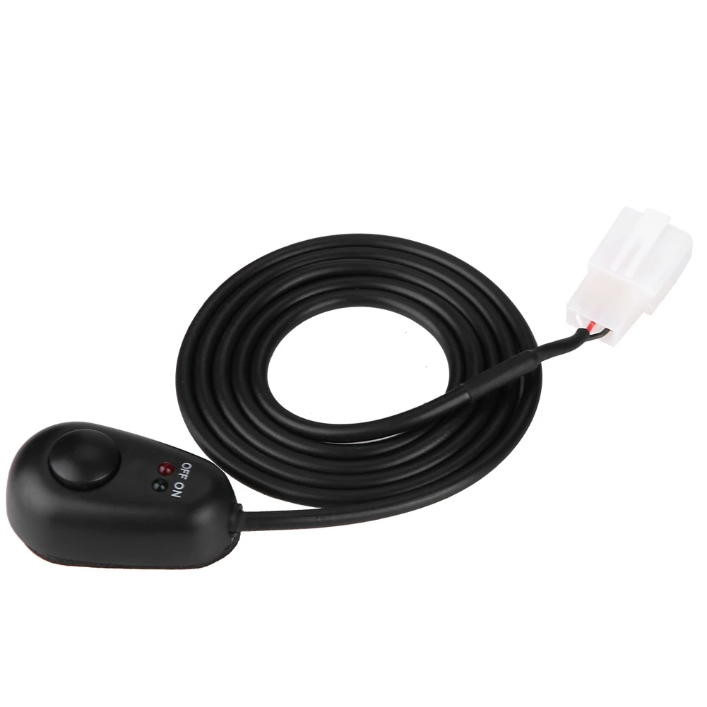 Gota de água Forma Botão Interruptor com luzes indicadoras LED vermelhas e verdes, On Off Switch Harness Fiação, 12V