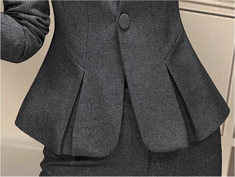 new spring autumn office lady Fashion casual plus size brand female women girls shirt coat pants sets suits clothing