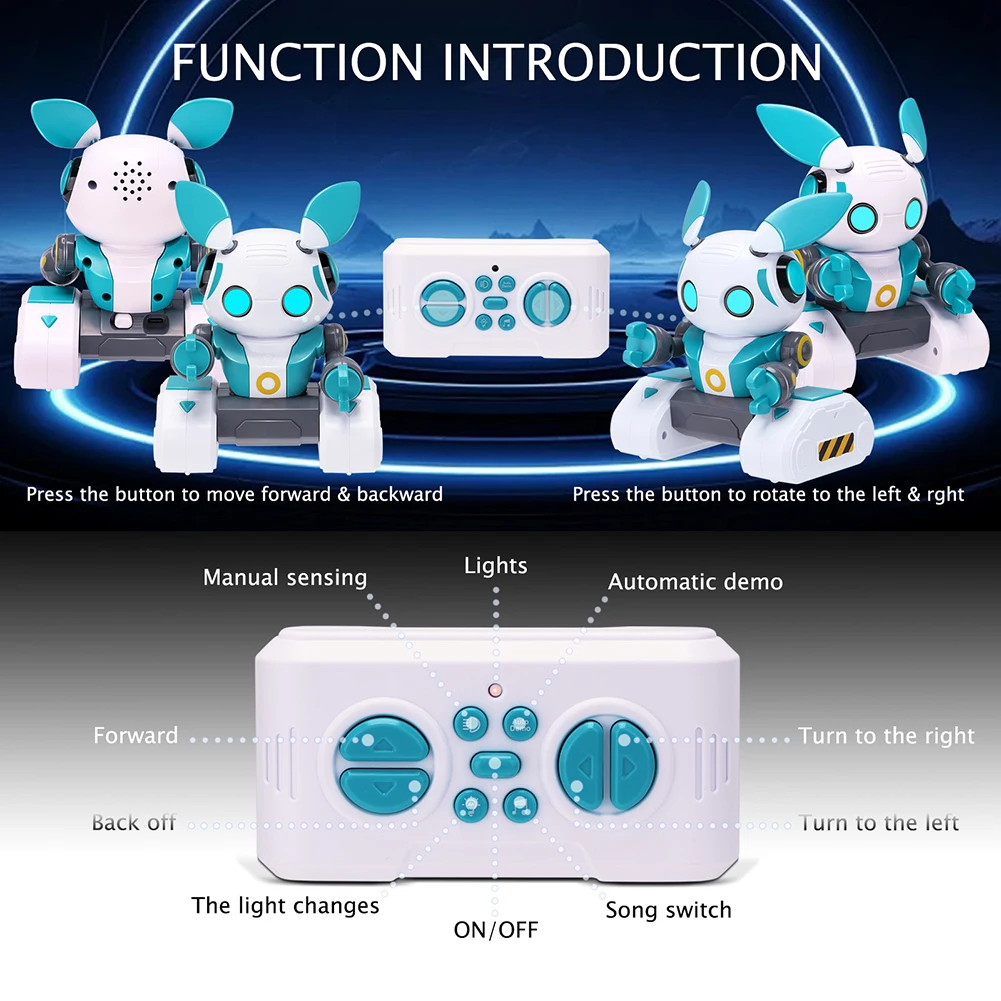 男の子と女の子のためのミニリモコンロボットおもちゃ,360度回転,USB充電,ハイテクおもちゃ