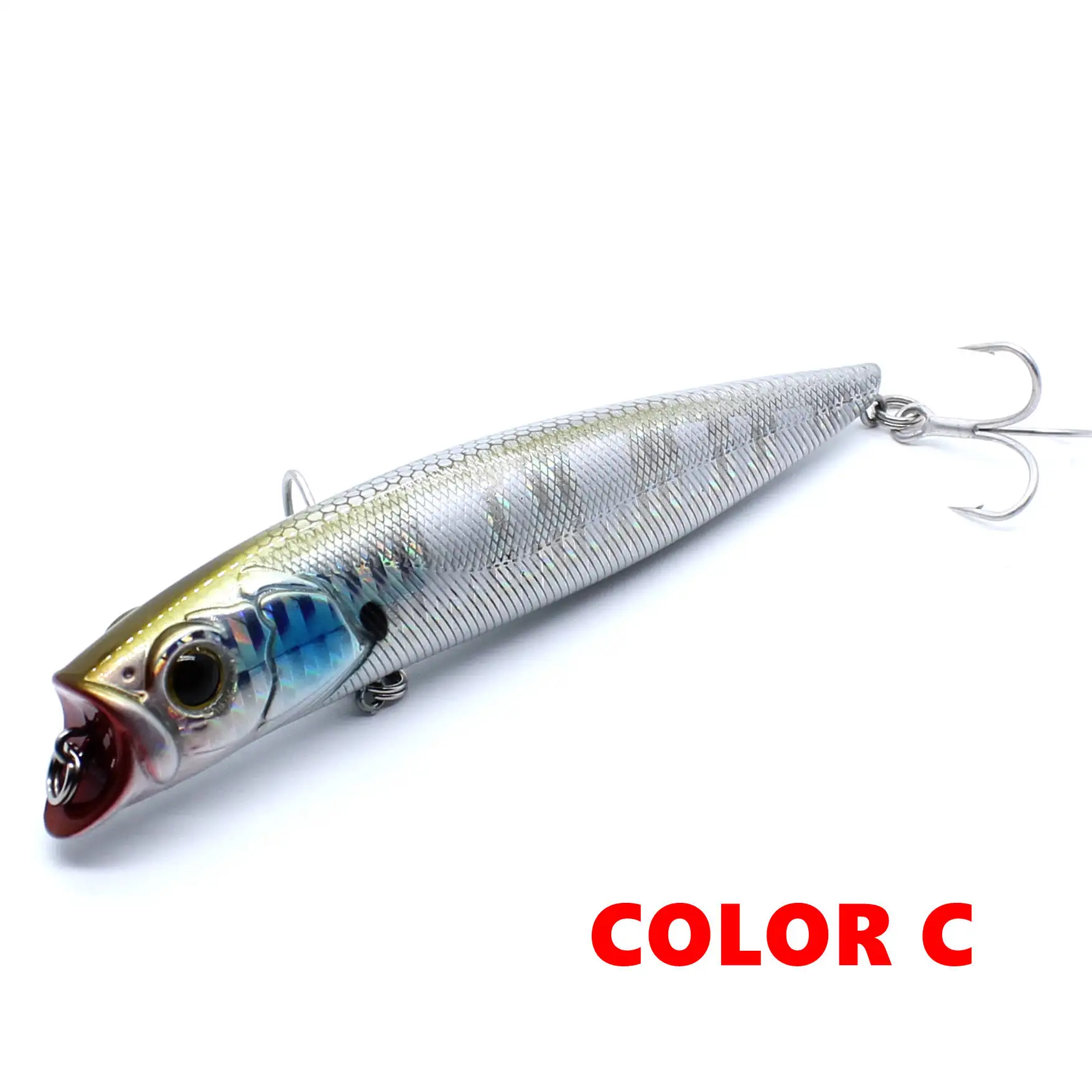AOCLU Schwimmdock Jerkbait Wobbler 115mm 14g Topwater Popper Harte Köder Minnow Angeln Locken Flach Taucher Schwimmer Für Meer bass – Detail 11