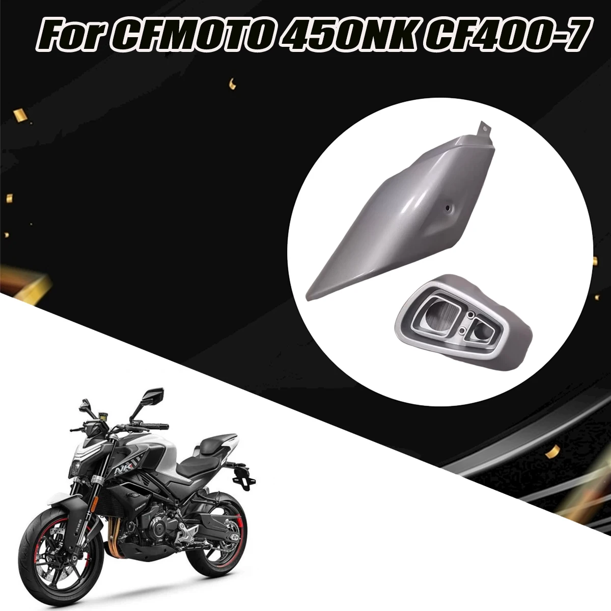 Motorcycle exhaust pipe cover muffler cover tail cover external protective cover Fit For CFMOTO 450NK NK450 450 NK CF400-7