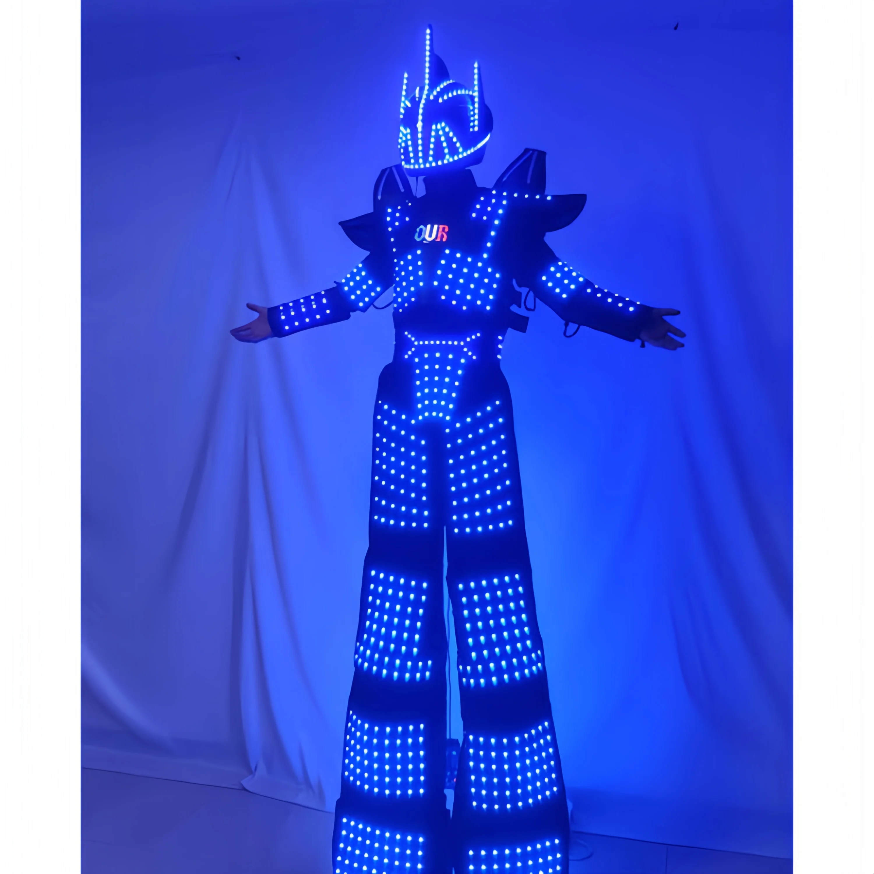 Luminous Retro Armour Robot Set, Cyber - Chinese Style, Light & Shadow Ignite Fantasy Stage