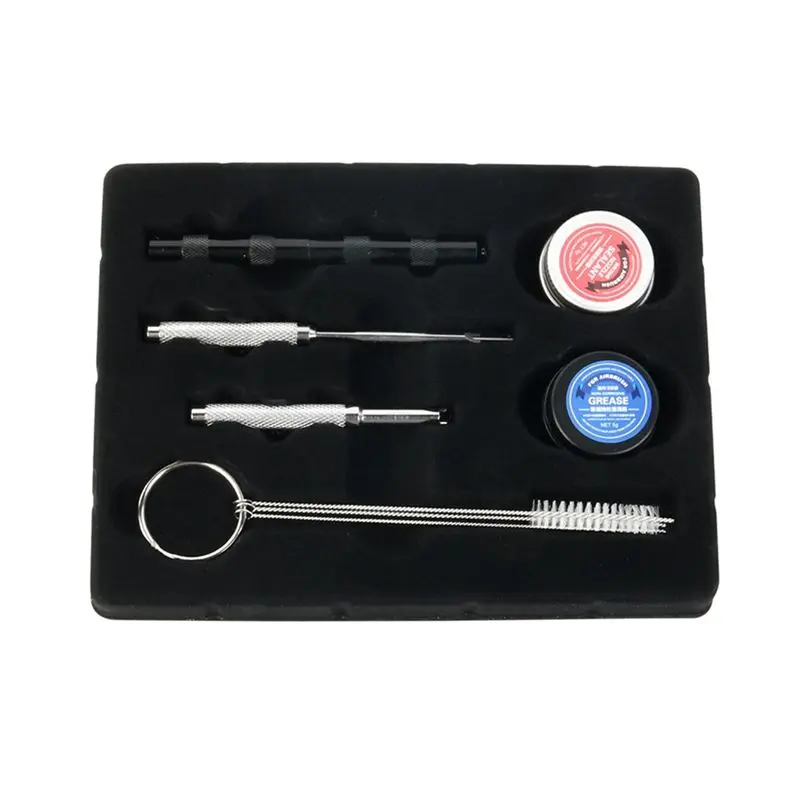 AB46-8Pcs Airbrush Maintenance Repair Set Air Brush Cleaning Tool Kit Airbrushes Grease Nozzle Tools Spare Parts Accessories