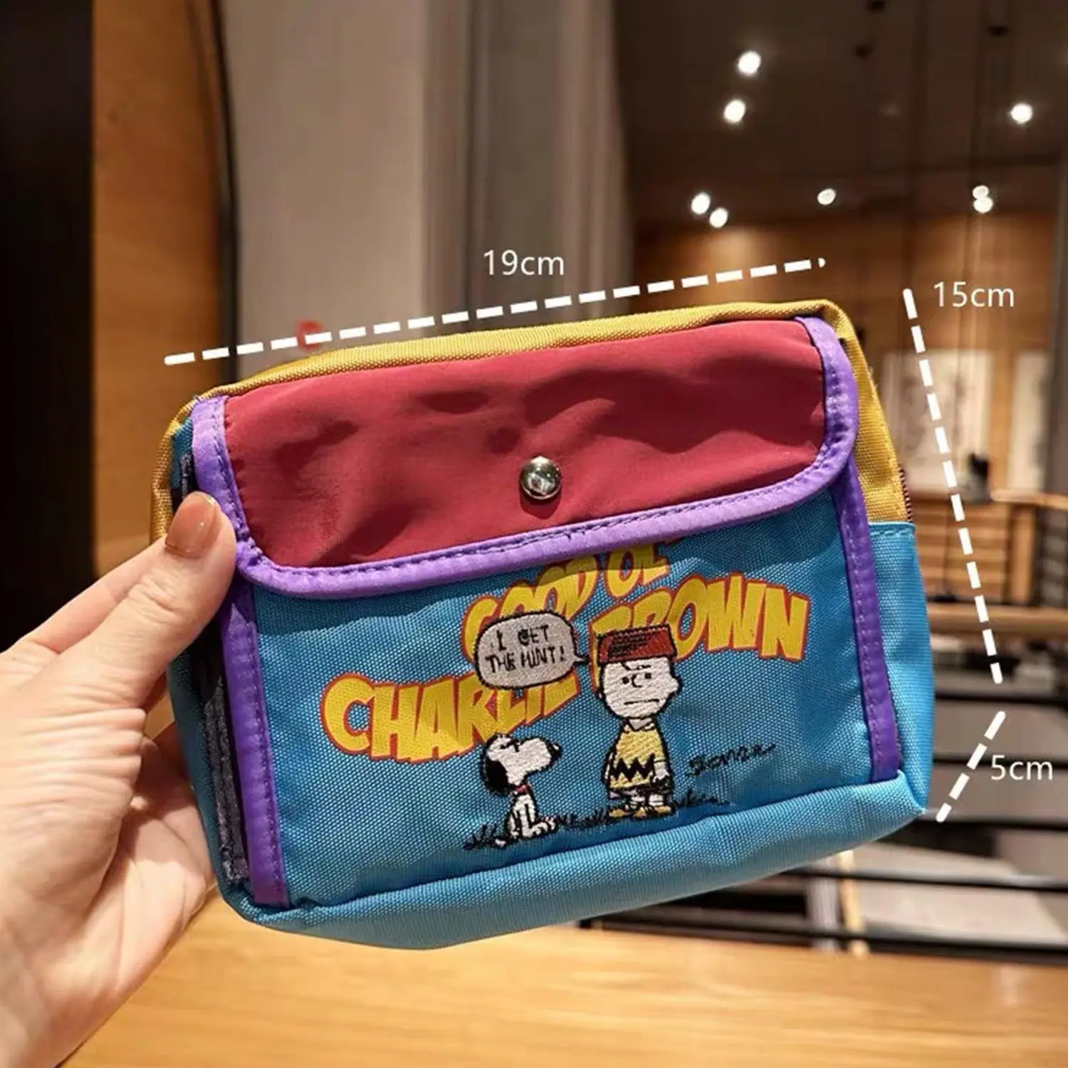 

Snoopy Waterproof Cartoon Cute Toilet Bag for Women Outdoor Home Makeup Bag Folding Large Capacity Storage Bag