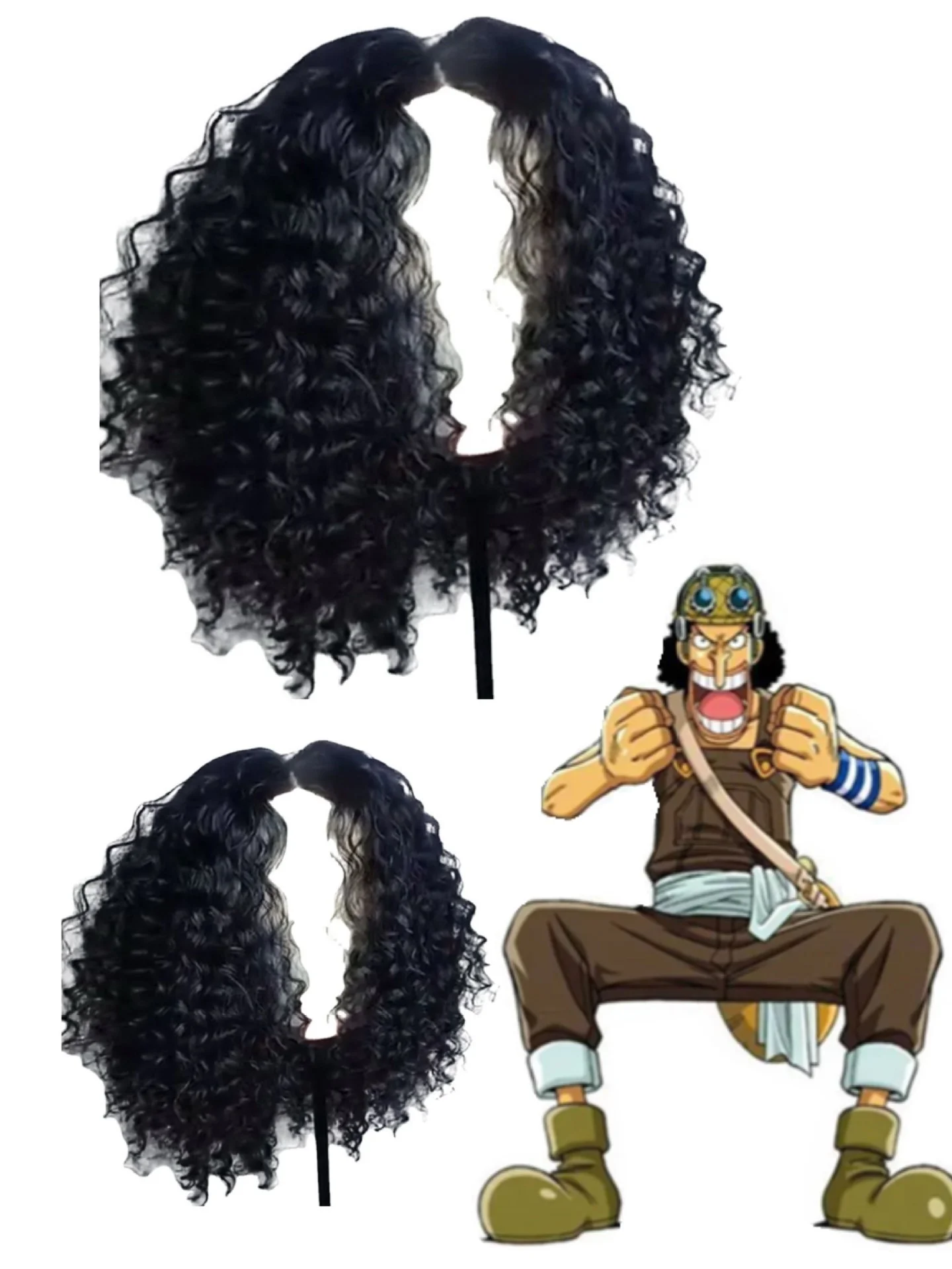 Usopp Cosplay Costume Anime dieu marron barboteuses blanc t-shirt Scraft blanc taille bande sac Halloween fête de noël jouer tenue