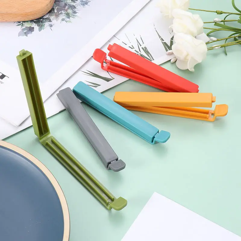 Clips para bolsas de comida con logotipo personalizado: abrazaderas de sellado herméticas para aperitivos, té, café, cereales, a prueba de humedad y reutilizables (surtido