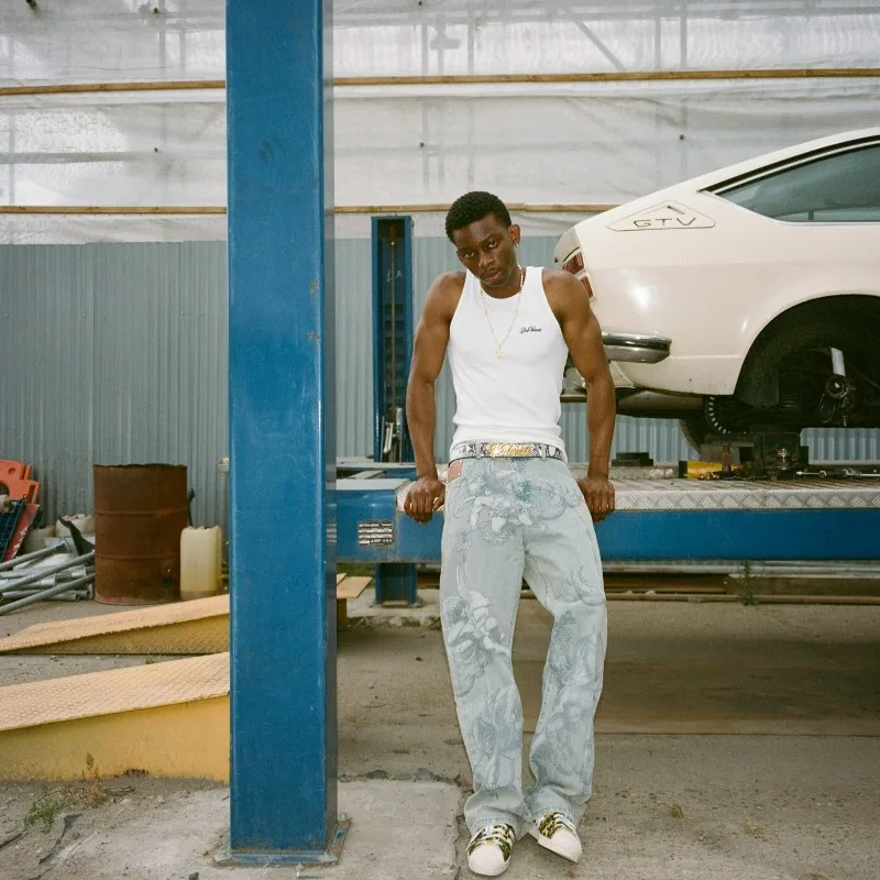 Y2k ريترو فضفاض الجينز العصرية كيوبيد الملاك نمط الرجال النساء السراويل الأمريكية الهيب هوب الشارع الشهير للجنسين عادية مستقيم الساق الجينز