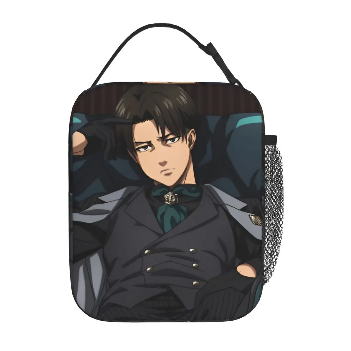 Levi Ackerman AOT Insulated Lunch Bags Leakproof Anime Lunch Container Thermal Bag Tote Lunch Box Work Outdoor Food Storage Bags