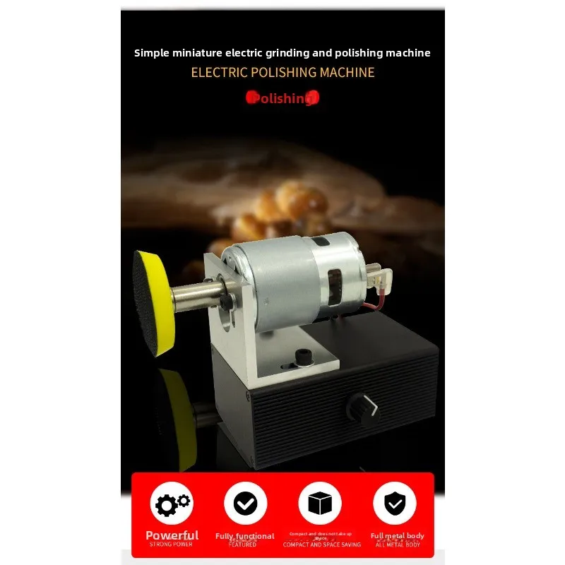 Mini Electric Grinding Machine DC Speed Regulating Bench Polisher for Knife Making, Resin, Craft Projects