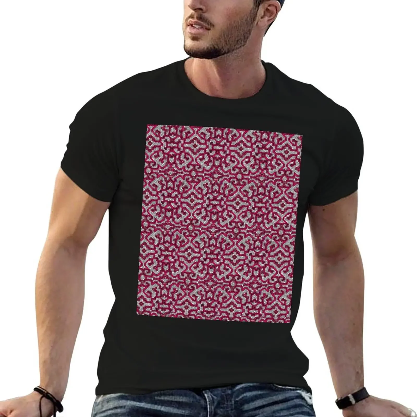 Shipibo Conibo Pink Peruvian Rainforest Peru Amazon Jungle Pattern Tribal Design T-Shirt graphic t shirts mens clothes