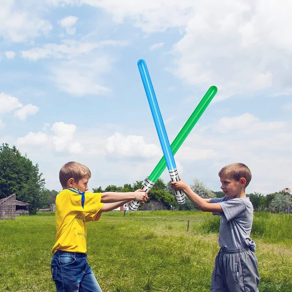 Kinder im Freien aufblasbare leichte Säbel Schwert Spielzeug Spaß Pool schwimmen Wasser spielen Spielzeug Geschenke Kinder Bühne Requisiten PVC Cosplay Versorgung Spielzeug