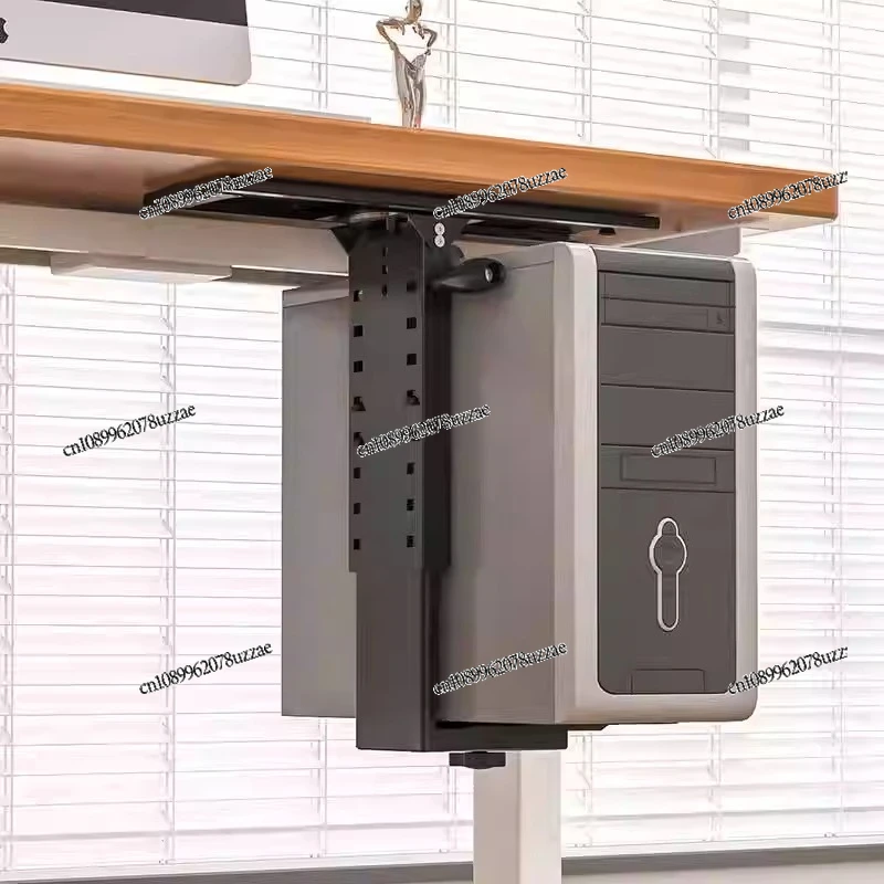 Host Bracket Suspended Computer Desktop Chassis Base Under Table Rotating Bracket Lifting Adjustment Telescopic Device