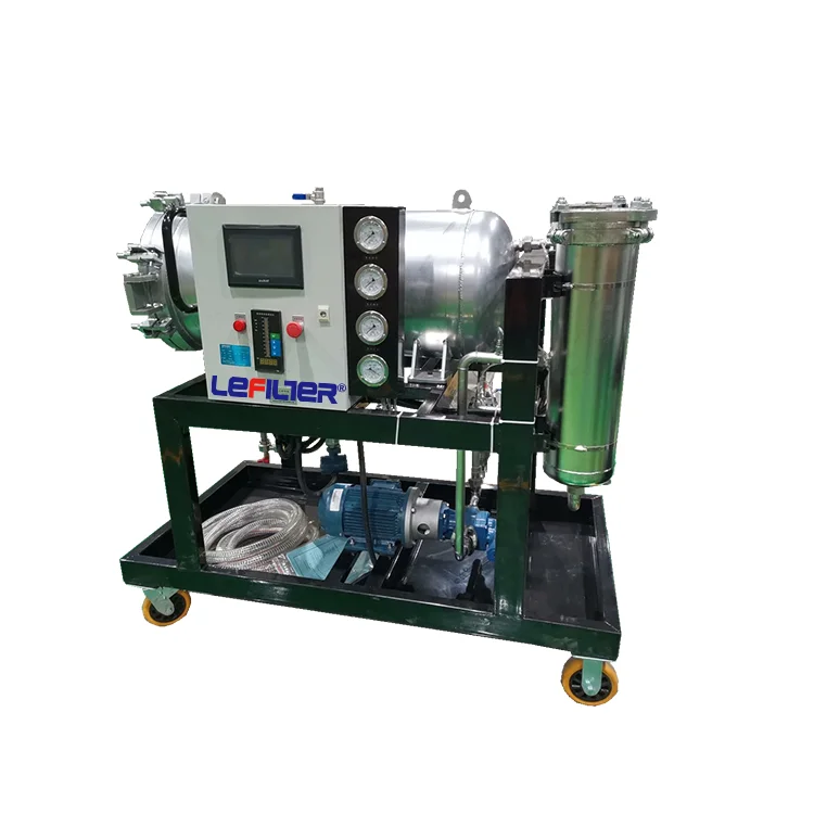 Movable coalescence used engine oil filter machine to remove water