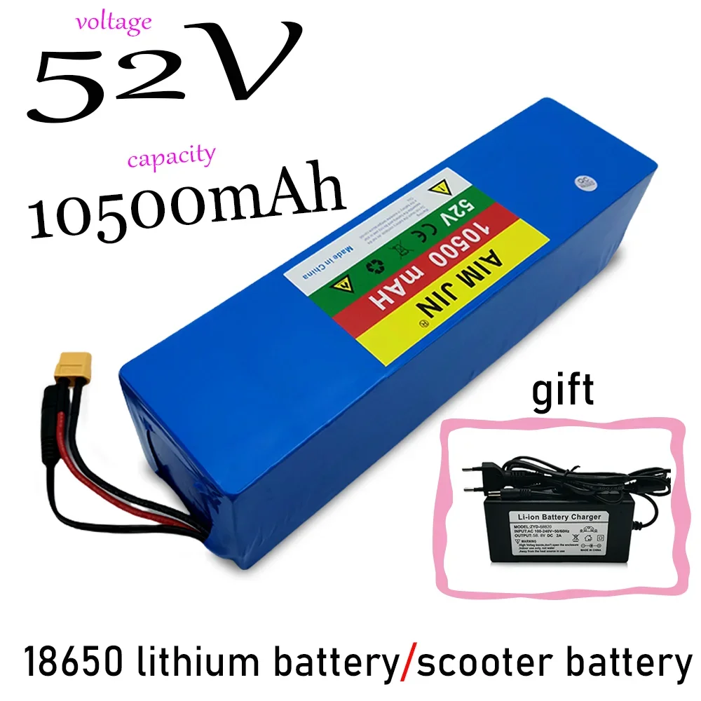 

14S3P lithium battery 52V 10.5AH 18650 with BMS For 1500W various electronic devices and transportation equipment+charger