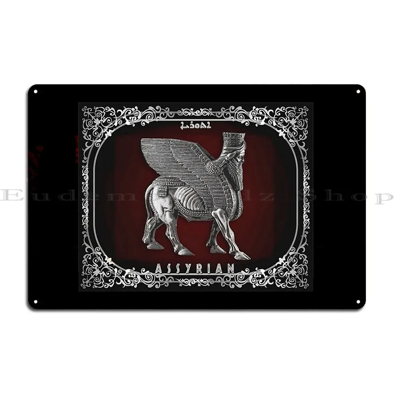 Silver Lamassu Metal Sign Iron Club Customize Party Wall Decor Tin Sign Poster