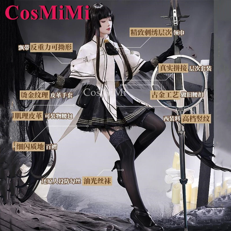 CosMiMi Virtuosa/Arturia Giallo Cosplay Game Arknights Costume Sweet Gorgeous Combat Uniform Carnival Party Role Play Clothing