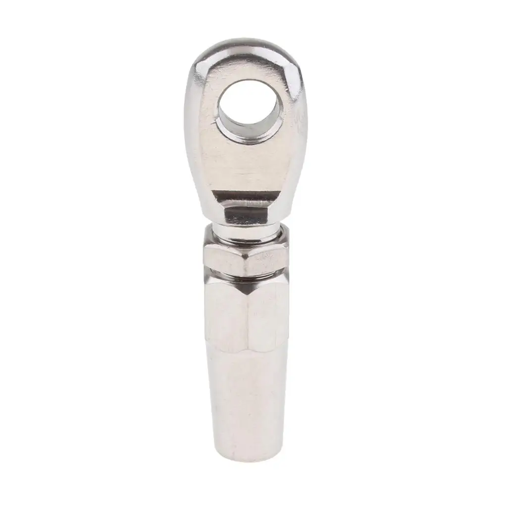 Marine Stainless Steel Wire Cable Rope Fitting Silver 5mm Size Swageless Rigging Terminal for Boat Accessories