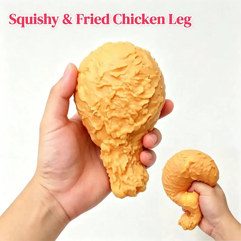 Realistic Fried Chicken Squishy Pinch Slow Rebound Soft Office Home Decor Pressure Ball Asmr Sensory Decompression Perfect Gifts