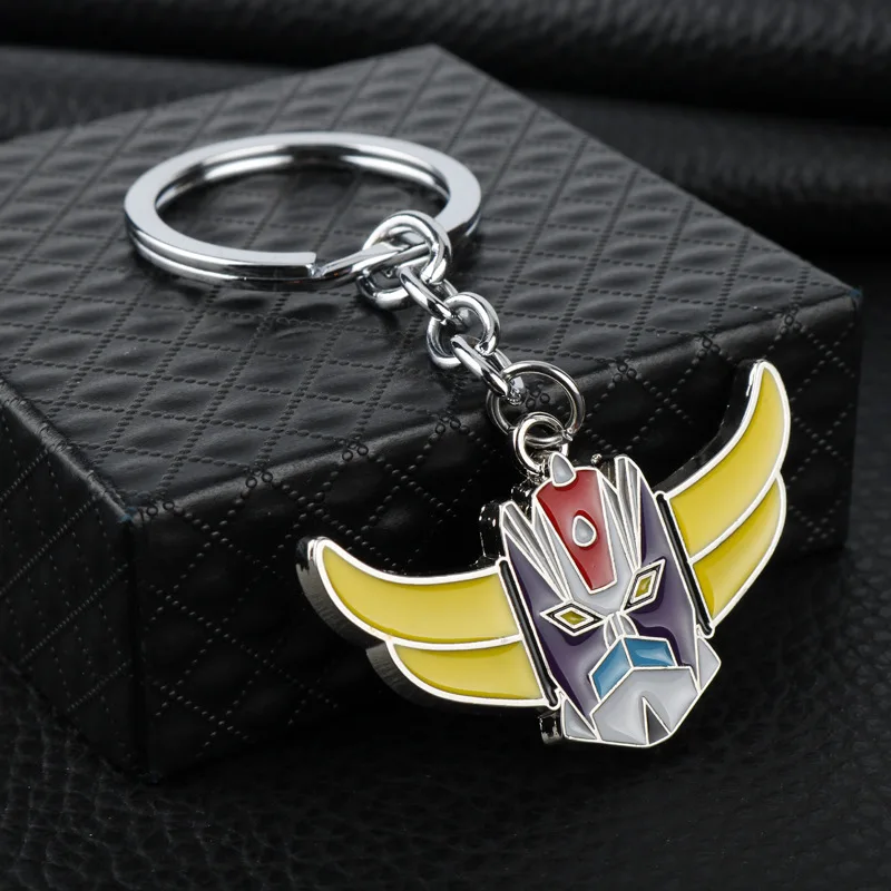 Anime Comic Mazinger Z liontin gantungan kunci UFO Liantaisha Robot Grendizer Logo Keyring untuk pria Aksesori Perhiasan tas mobil