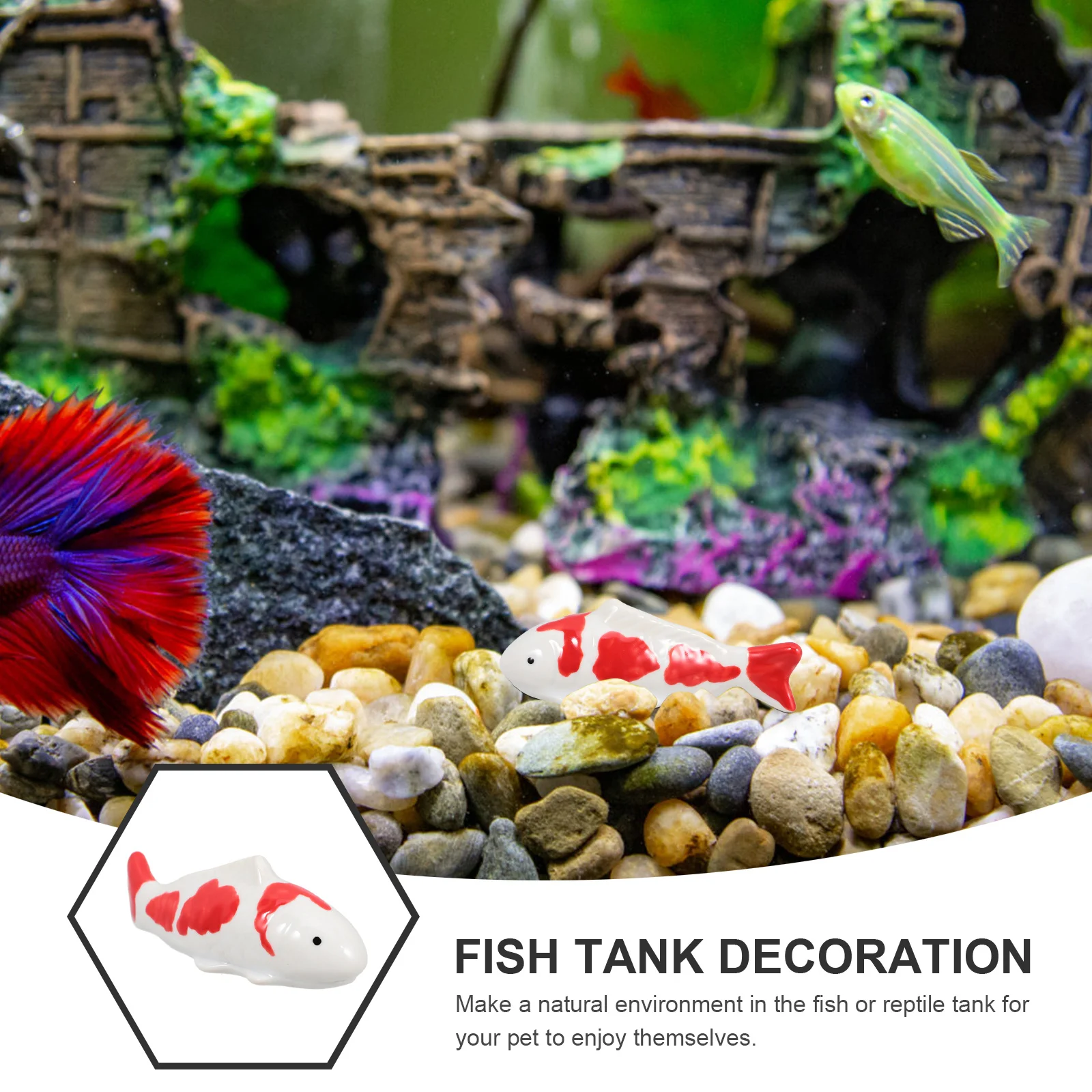 

Ceramic Floating Fish Ornament Aquarium Decor Adorable Cartoon Fish Tank Floating Decoration Adorable Aquarium Ornament