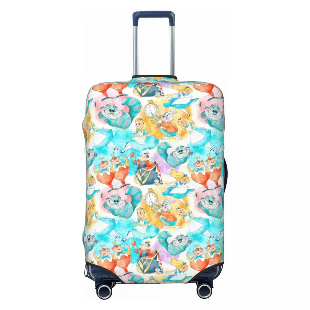 

Custom Alice In Wonderland Comic Travel Luggage Cover Elastic Mangas Suitcase Cover Protector Fit 18-32 Inch