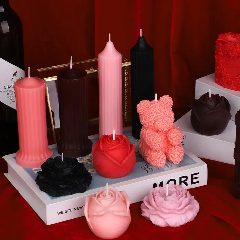 バラの形をした3Dセックスキャンドル,低温マッサージキャンドル,大人のための情熱的なワックス,エロティックなSMドールとペニスのおもちゃ