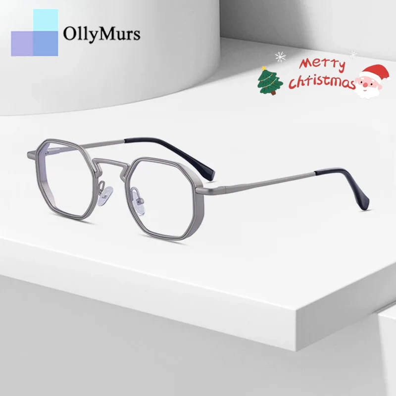 OLLYMURS رجل وصفة طبية مكافحة نظارات الضوء الأزرق الرجال إطارات النظارات البصرية Lunette صب فام الأصلي قصر النظر العدسات النظارات