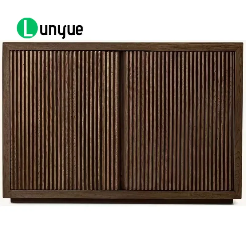 French Style Recycled Wood TV Cabinet Media Console Storage Unit for Living Room Furniture Eco Friendly Solid Wood