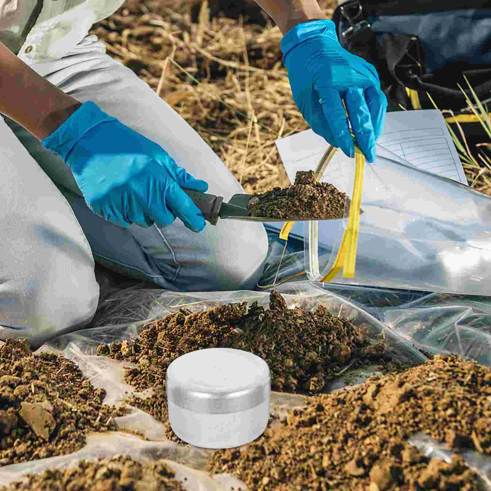 4 Pcs Soil Sampling Box Storage Containers Sample Weighing Holders Aluminum Empty Jar