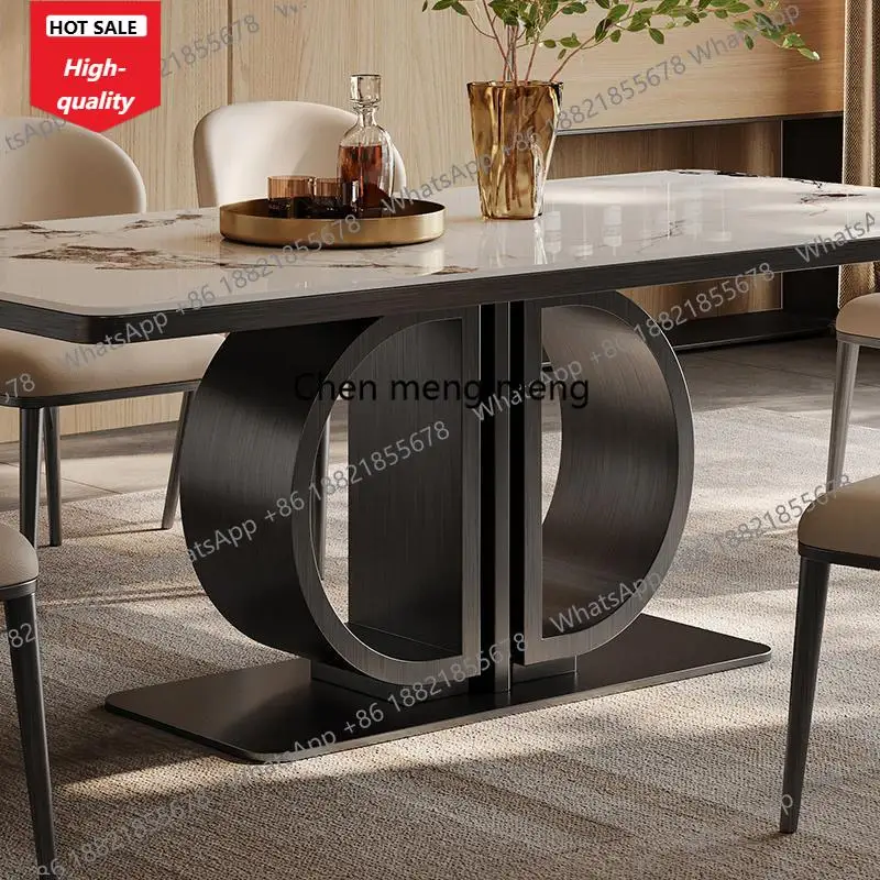 

C139 Легкий роскошный прямоугольный обеденный стол Современный простой высококачественный ресторанный стол Эстетический дизайнерский Muebles Домашняя мебель