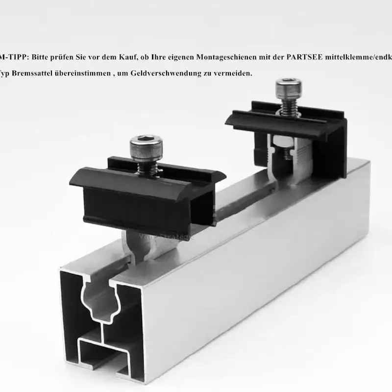 1Pcs Stainless Steel Solar Panel Clamp Solar Pv Module Fastening Middle End Clamp For 30-50mm Photovoltaic Parts