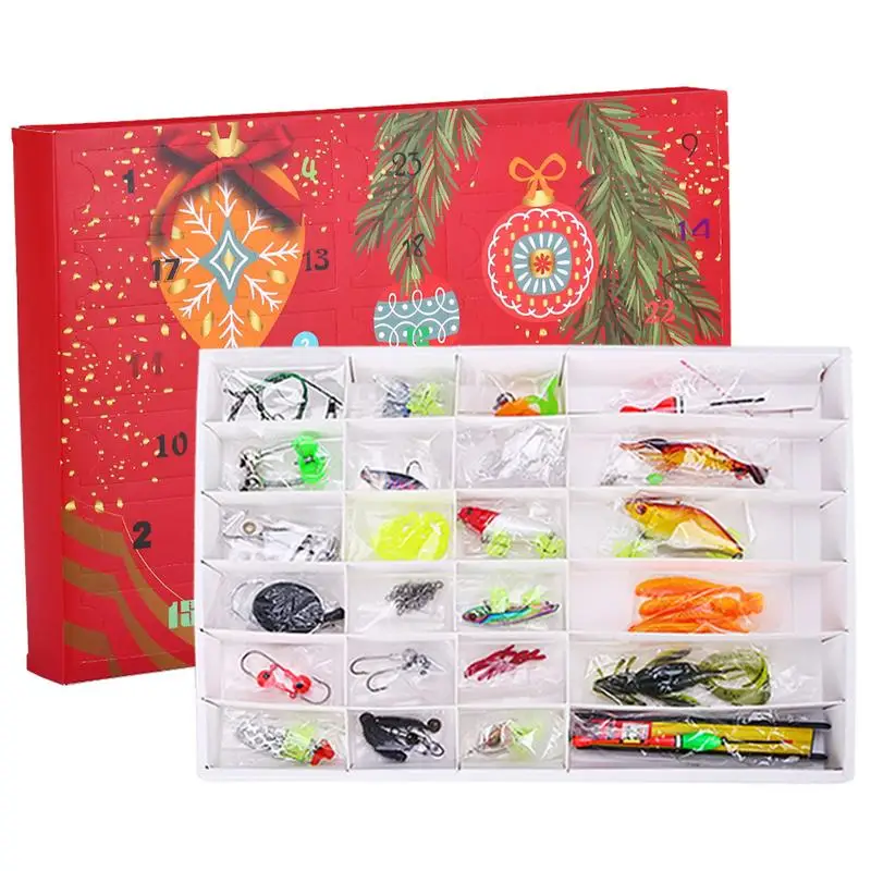 Christmas Countdown Fishing Lure Calendar Christmas Advent Countdown Fishing Lure Calendar Freshwater and Saltwater Fishing