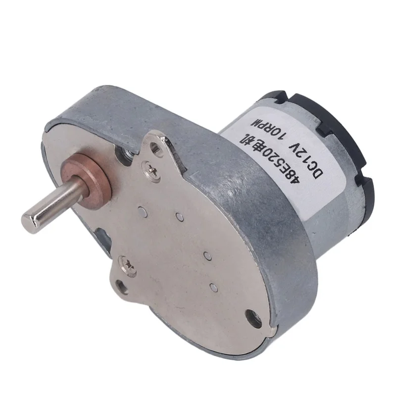 DC Gear Motor 10RPM Aluminum Brass Eccentric Output Shaft Strong Bearing Speed Reduction Motor DC12V