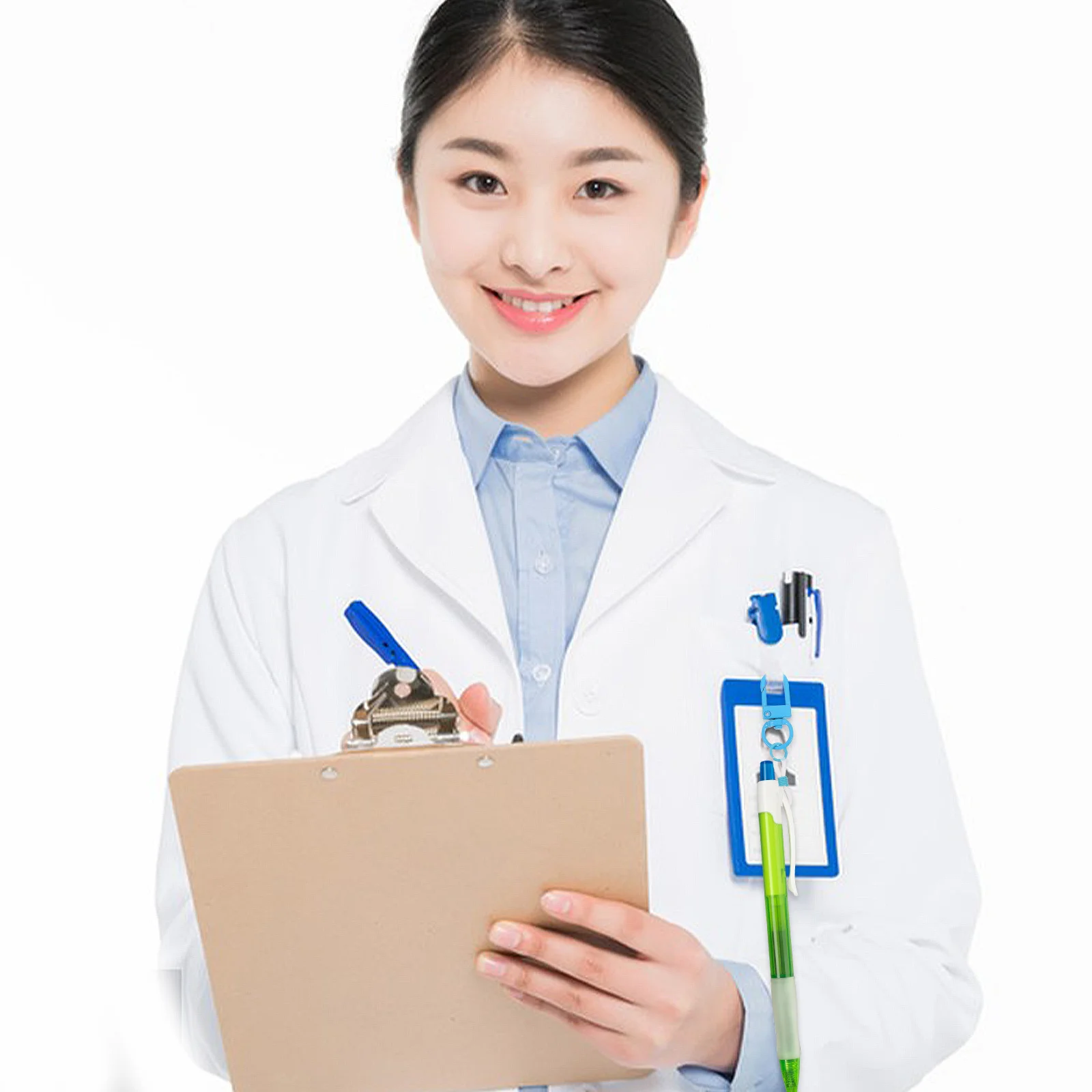 

10Pcs Silicone Pen Holder Versatile Use for Pens Keys Small Items Nurse Badge Reel Lanyard Portable Accessory Pen Holders