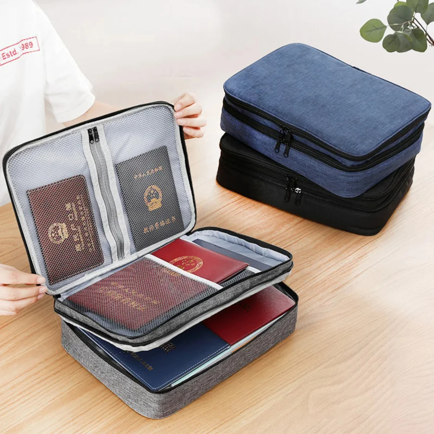 New Storage Bag Driver'S License Multi-Layer Document Storage Bag Travel Multi-Function Passport Bag Travel Bag