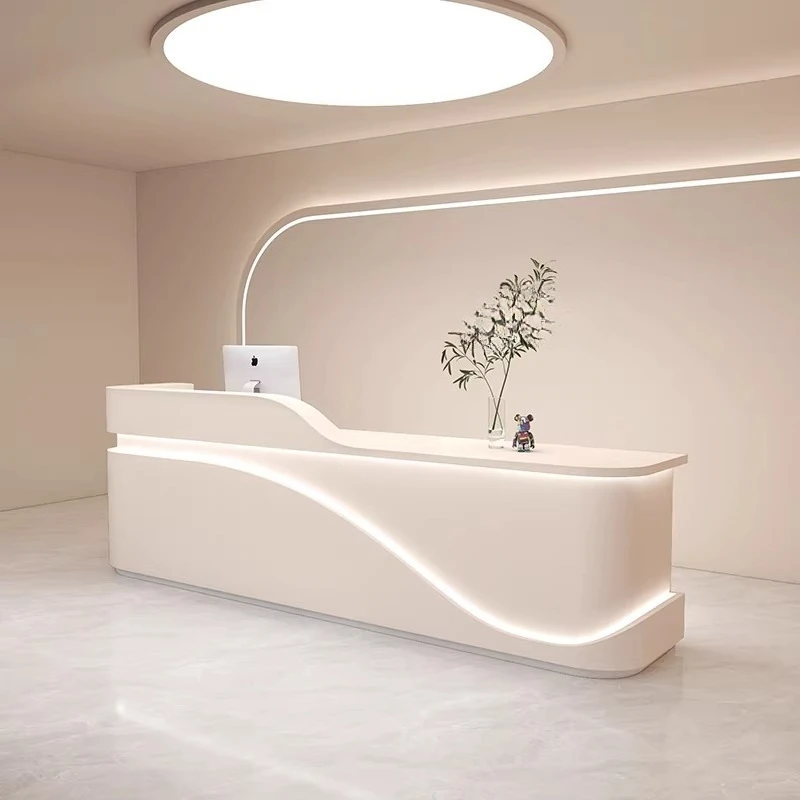 

Hairdresser Counter Reception Desk Infodesk Supermarket Cashier Reception Desk Work Bancone Per Negozio Commercial Furniture